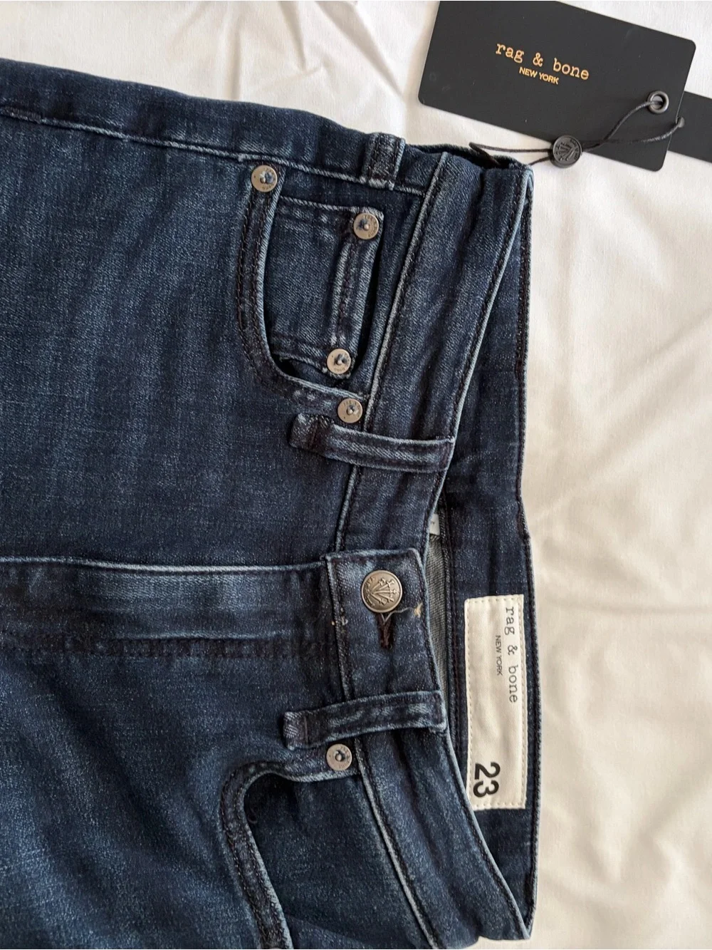 rag & bone Dark Blue Skinny Jeans